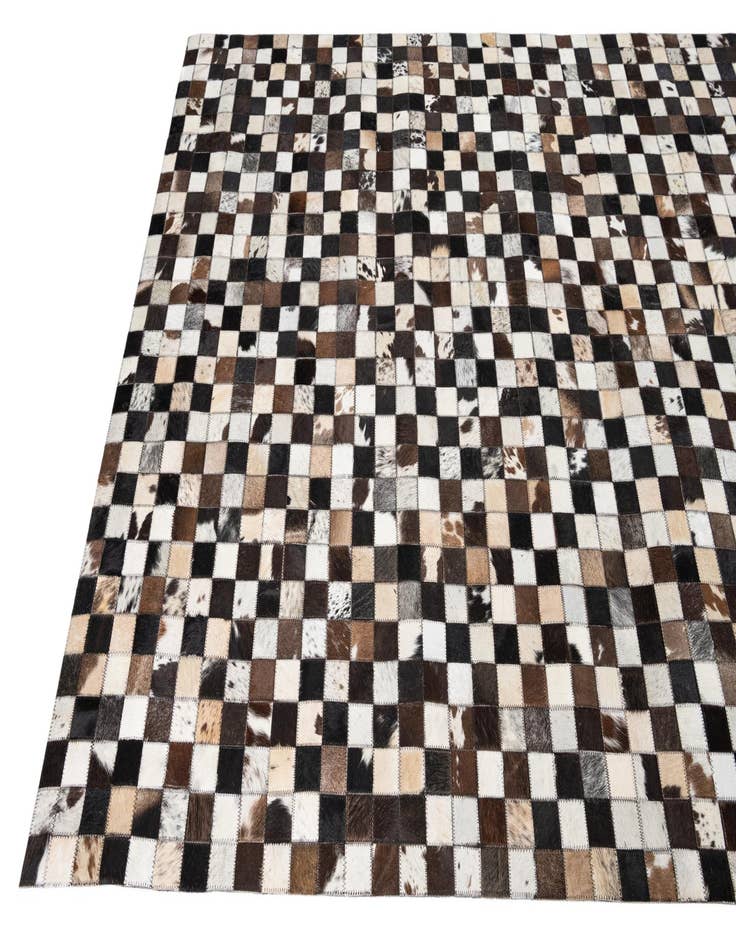 Detail image of  5' 2 x 8' 2 Cowhide Leather Rug