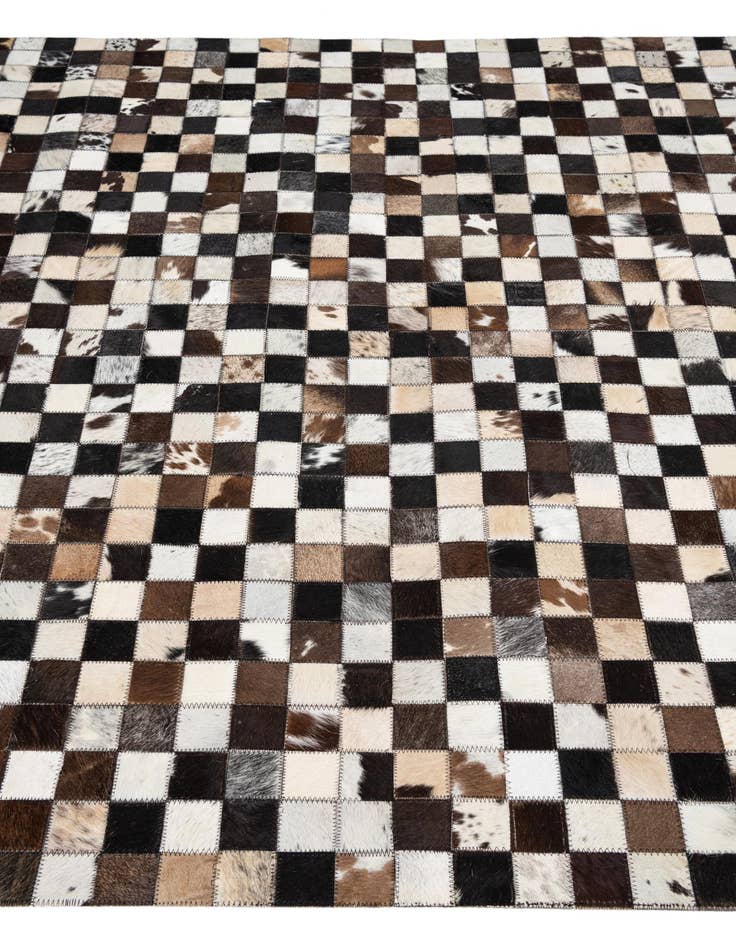 Detail image of  5' 2 x 8' 2 Cowhide Leather Rug