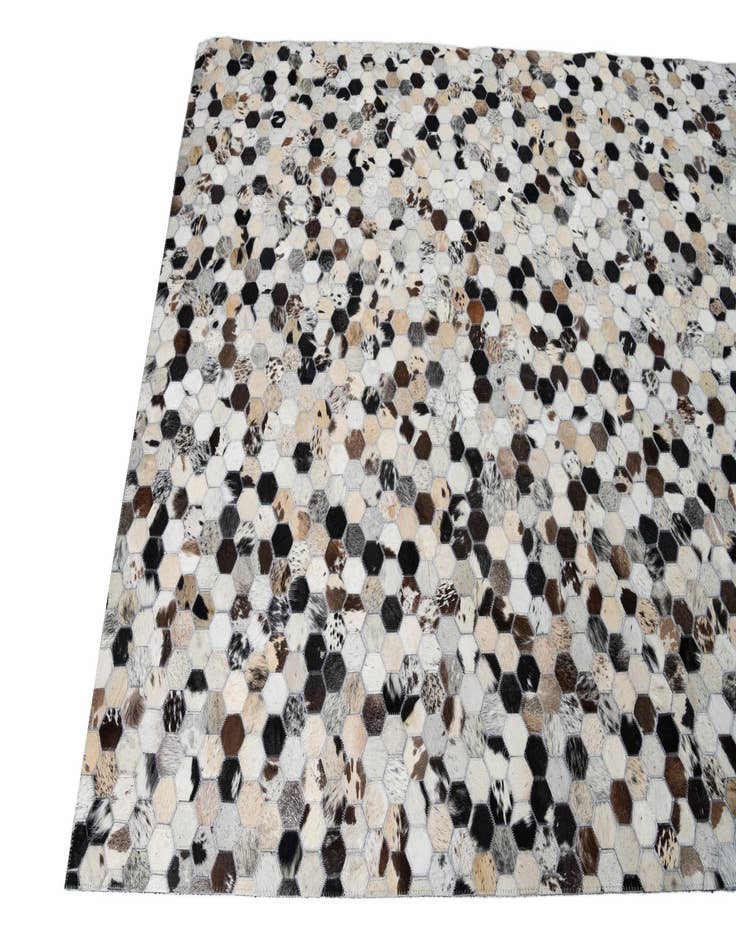 Detail image of  5' 2 x 8' Cowhide Leather Rug