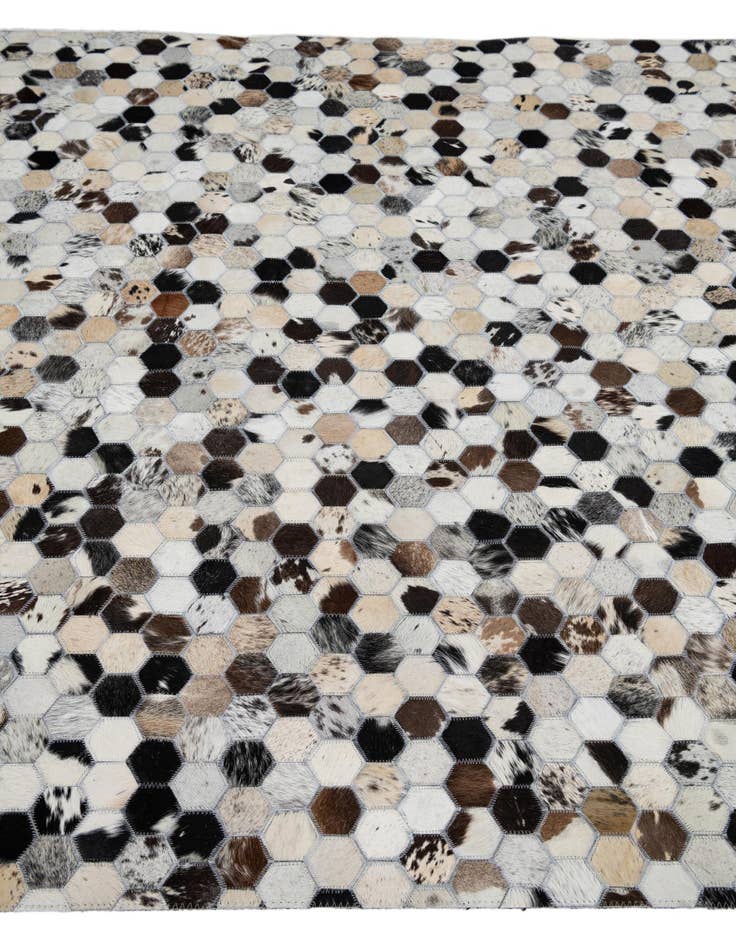 Detail image of  5' 2 x 8' Cowhide Leather Rug