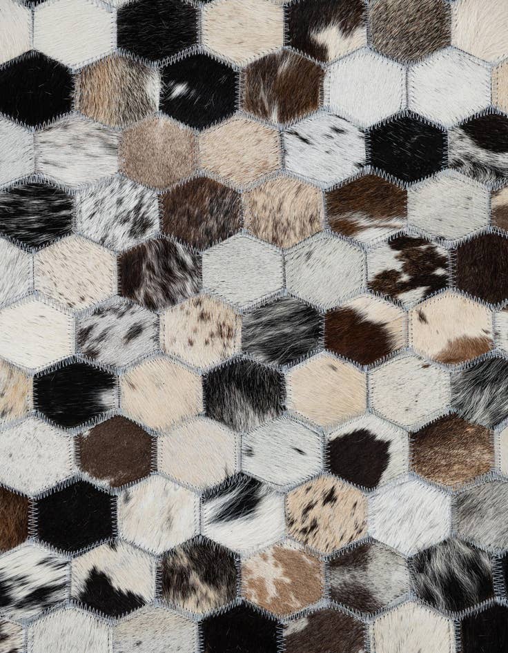 Detail image of  5' 2 x 8' Cowhide Leather Rug
