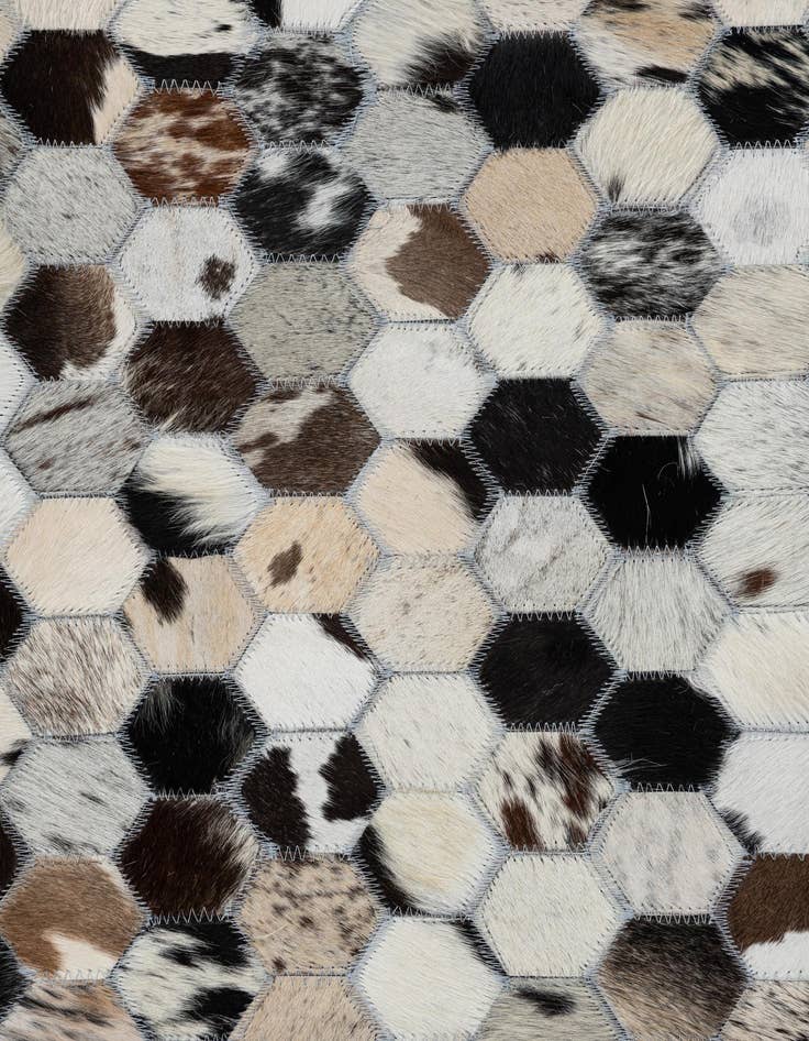 Detail image of  5' 2 x 8' Cowhide Leather Rug