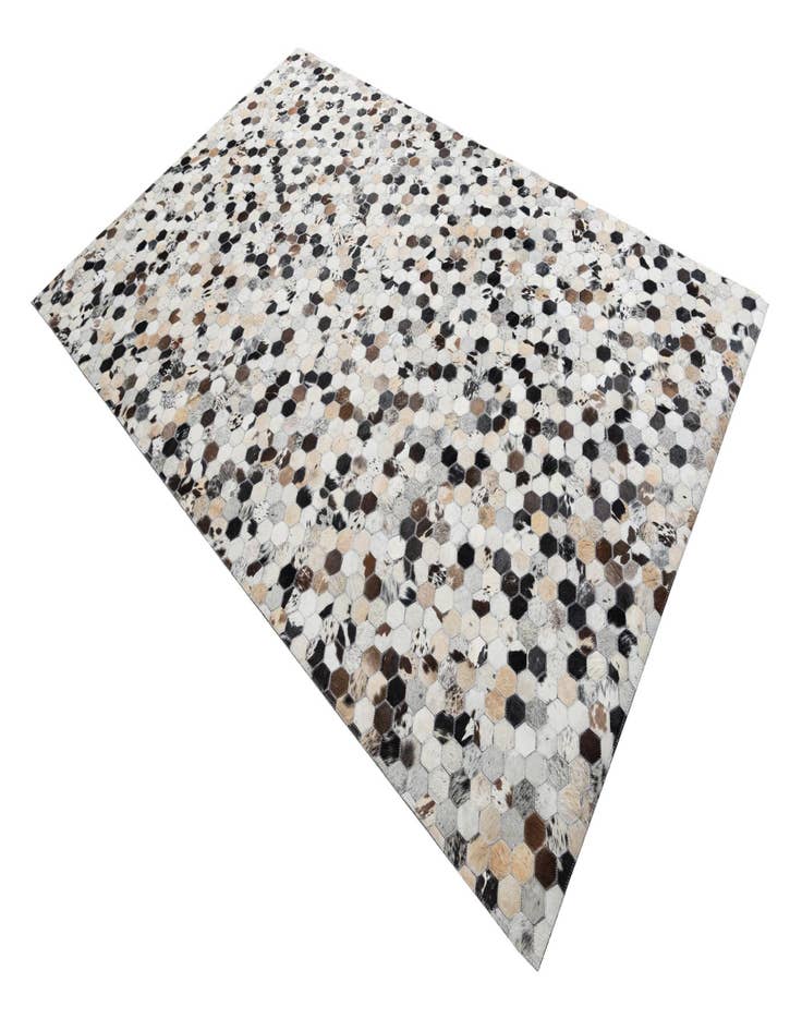 Detail image of  5' 3 x 8' 2 Cowhide Leather Rug