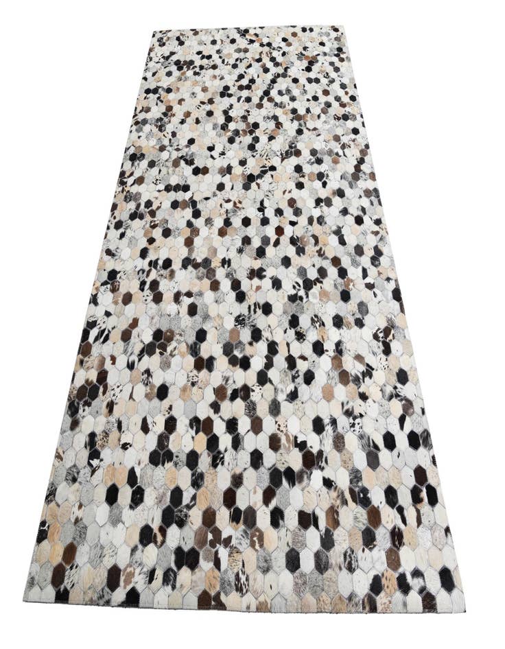 Detail image of  5' 3 x 8' 2 Cowhide Leather Rug