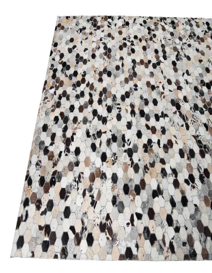 Detail image of  5' 3 x 8' 2 Cowhide Leather Rug