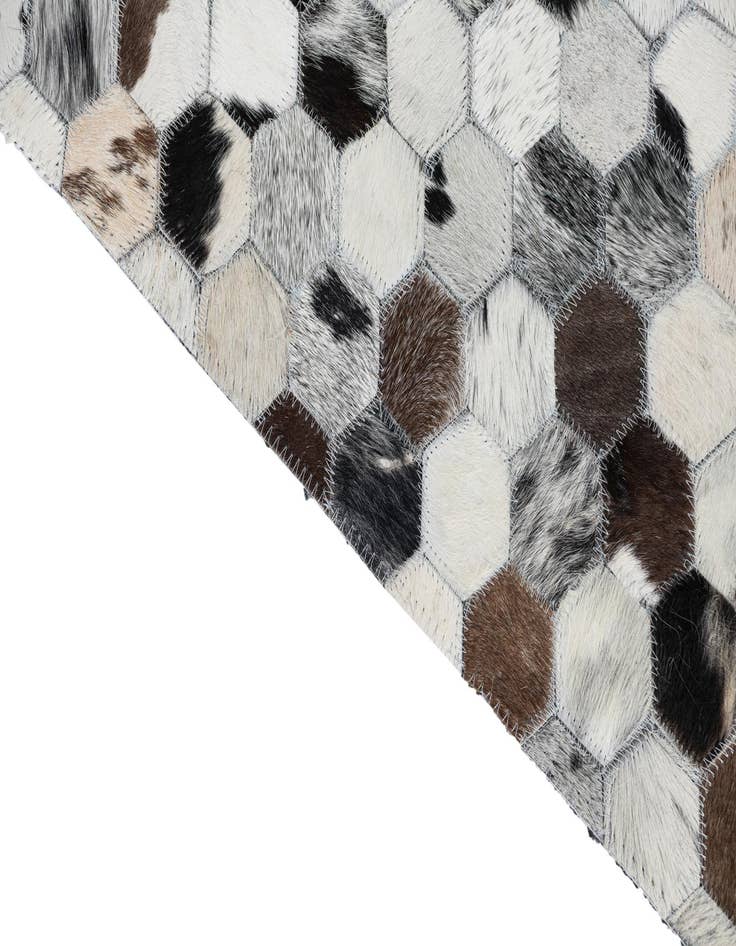 Detail image of  5' 3 x 8' 2 Cowhide Leather Rug