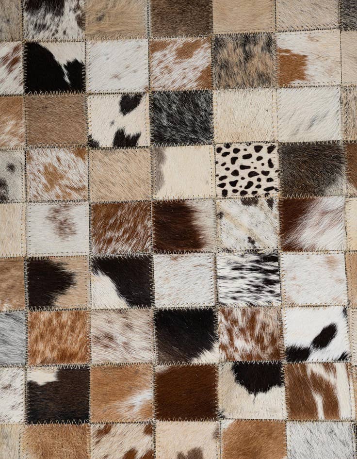 Detail image of  5' x 8' Cowhide Leather Rug