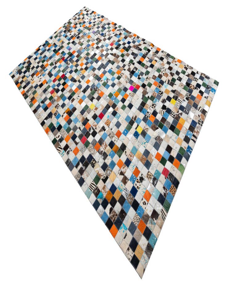 Detail image of  5' 1 x 8' Cowhide Leather Rug