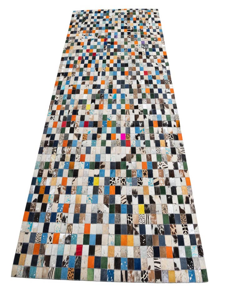 Detail image of  5' 1 x 8' Cowhide Leather Rug