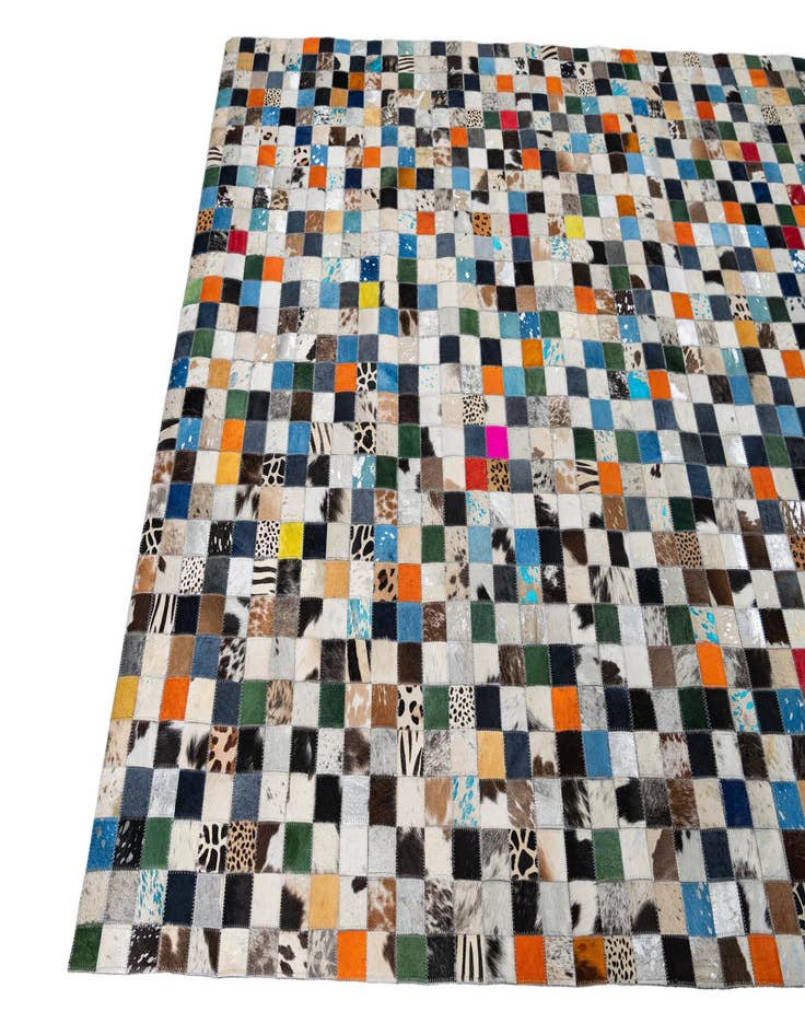 Detail image of  5' 1 x 8' Cowhide Leather Rug