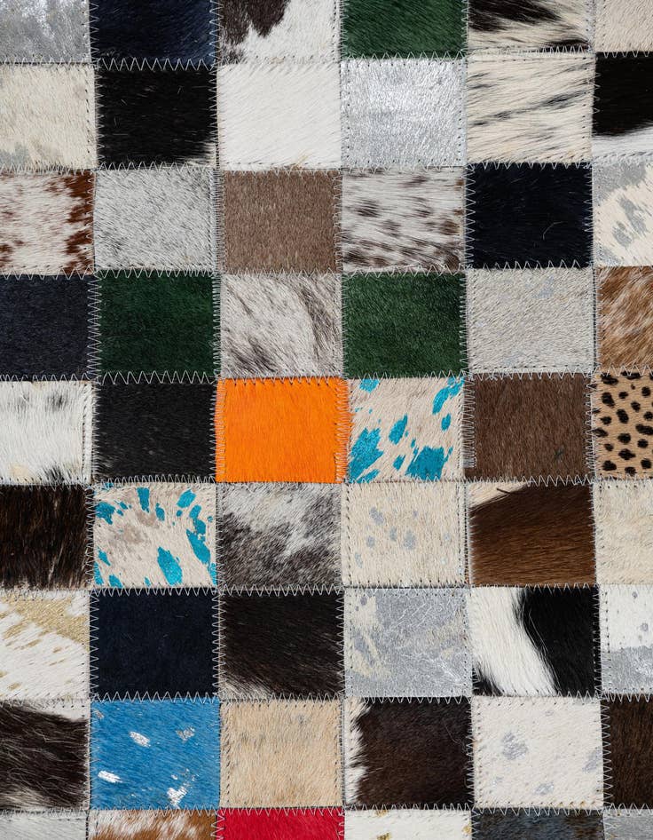 Detail image of  5' 1 x 8' Cowhide Leather Rug