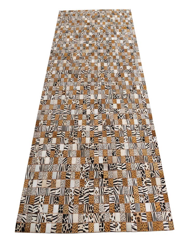 Detail image of  5' 1 x 8' 1 Cowhide Leather Rug