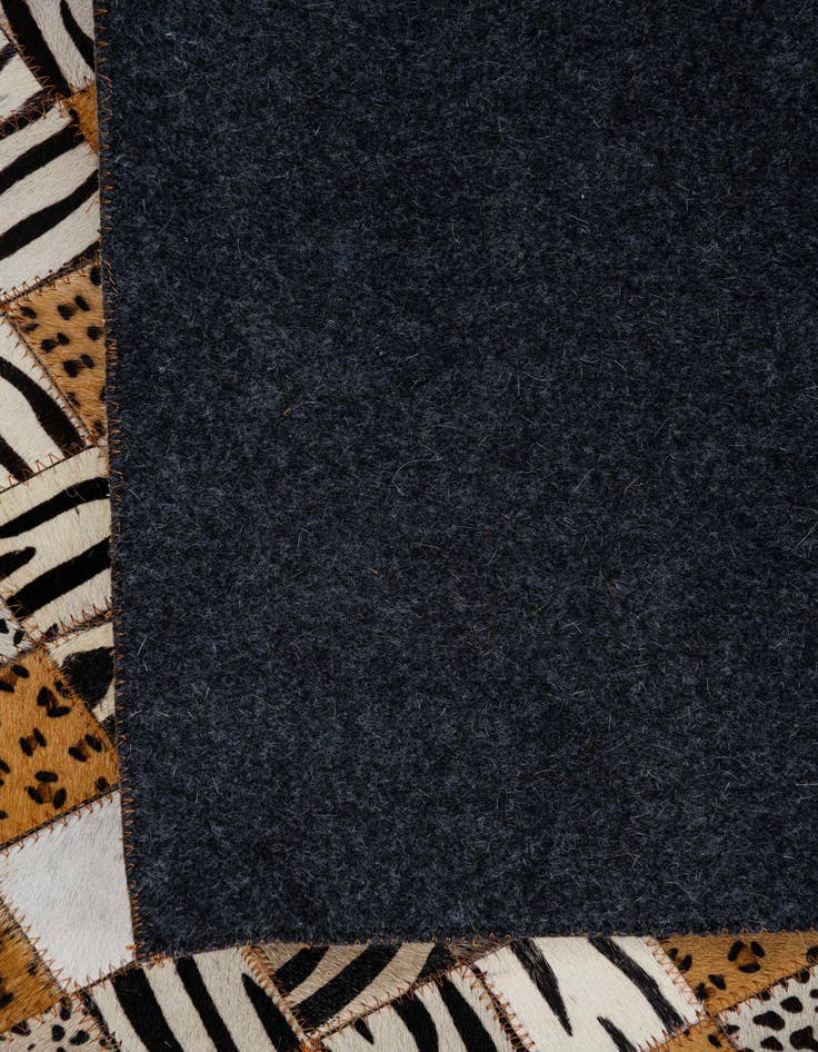 Detail image of  5' 1 x 8' 1 Cowhide Leather Rug