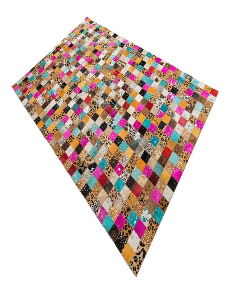 Detail image of  5' 1 x 8' Cowhide Leather Rug