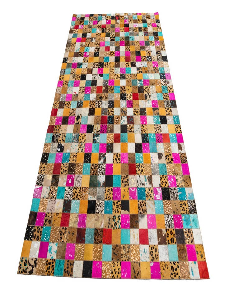 Detail image of  5' 1 x 8' Cowhide Leather Rug