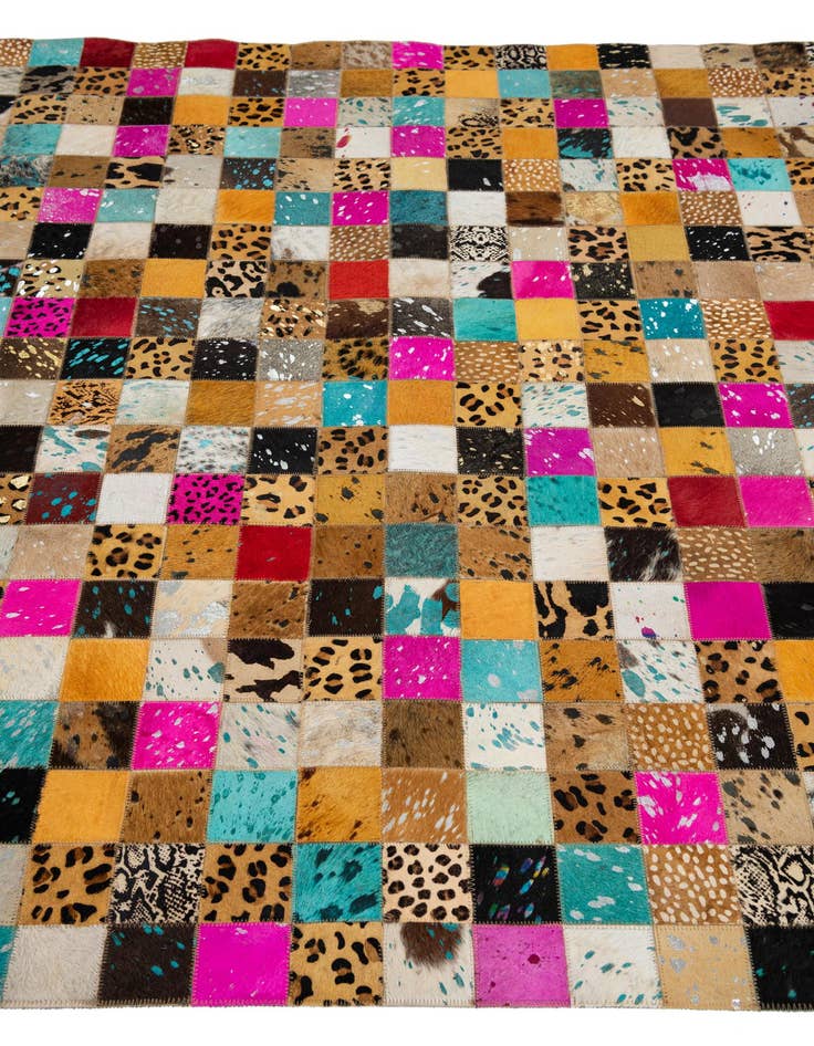 Detail image of  5' 1 x 8' Cowhide Leather Rug