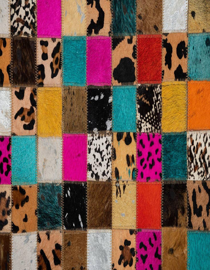 Detail image of  5' x 8' Cowhide Leather Rug