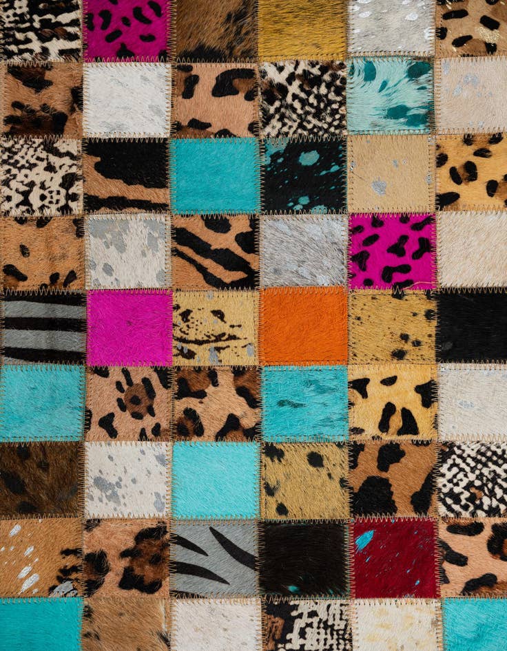Detail image of  5' x 8' Cowhide Leather Rug