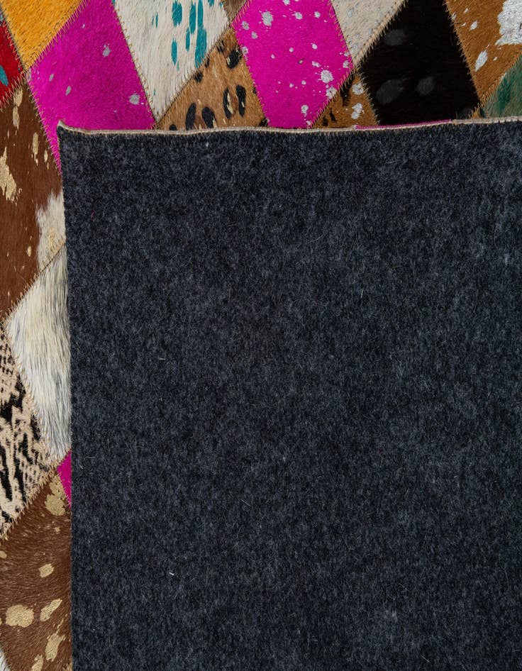 Detail image of  5' 1 x 8' 1 Cowhide Leather Rug