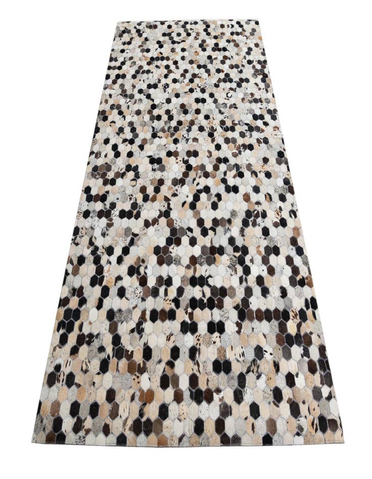 Detail image of  5' 1 x 8' Cowhide Leather Rug