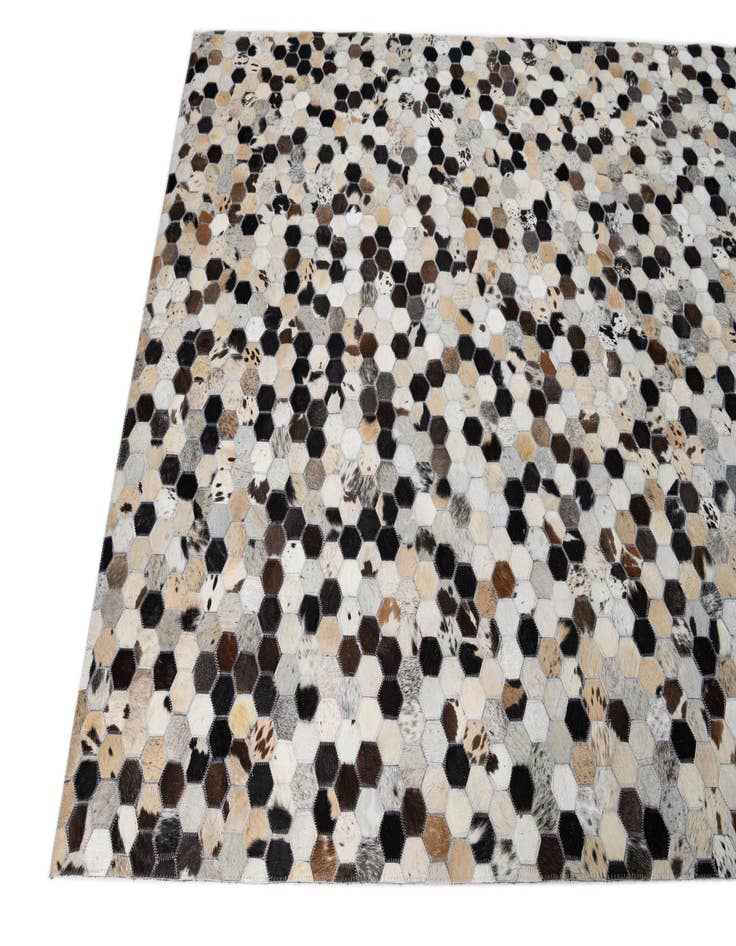 Detail image of  5' 1 x 8' Cowhide Leather Rug