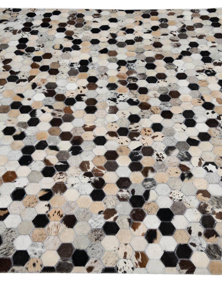 Detail image of  5' 1 x 8' Cowhide Leather Rug