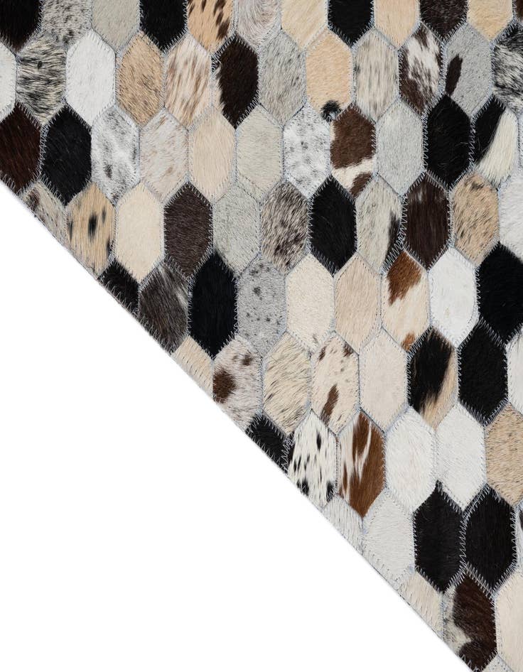 Detail image of  5' 1 x 8' Cowhide Leather Rug