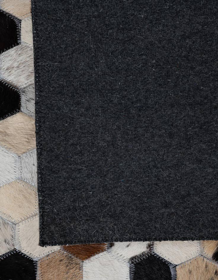 Detail image of  5' 1 x 8' Cowhide Leather Rug