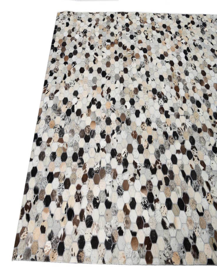 Detail image of  5' 2 x 8' Cowhide Leather Rug