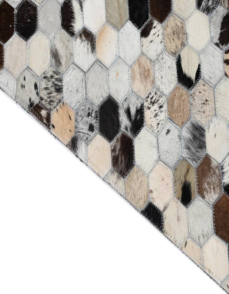 Detail image of  5' 2 x 8' Cowhide Leather Rug