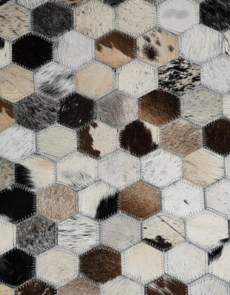 Detail image of  5' 2 x 8' Cowhide Leather Rug