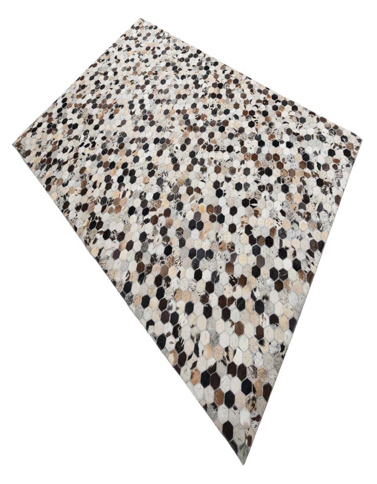 Detail image of  5' 1 x 7' 10 Cowhide Leather Rug