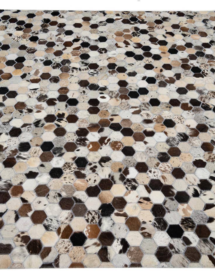 Detail image of  5' 1 x 7' 10 Cowhide Leather Rug