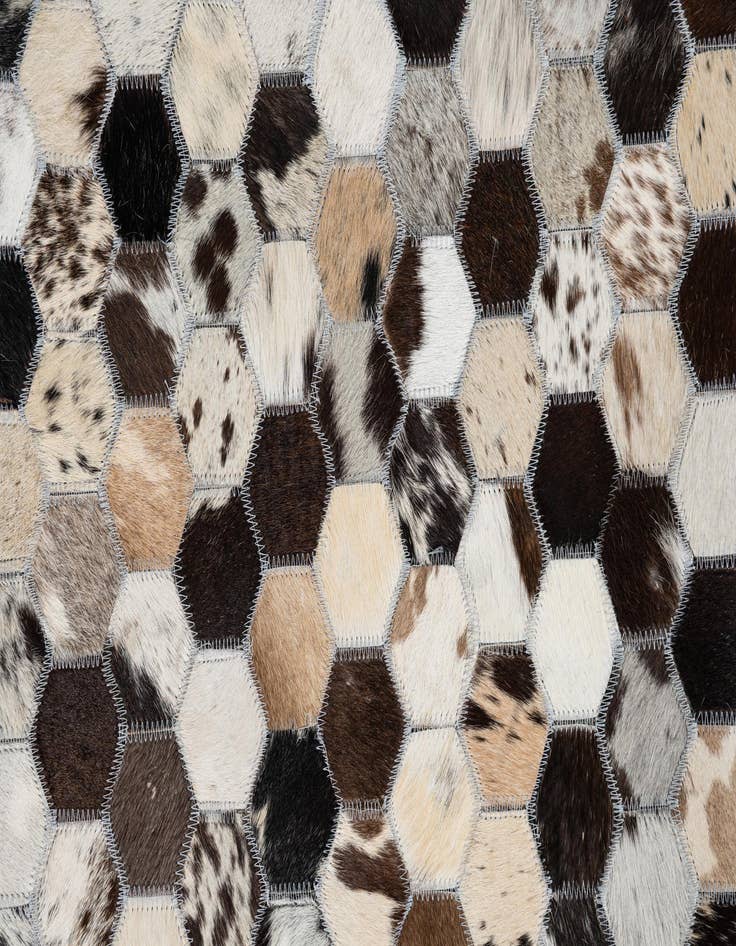 Detail image of  5' 1 x 7' 10 Cowhide Leather Rug