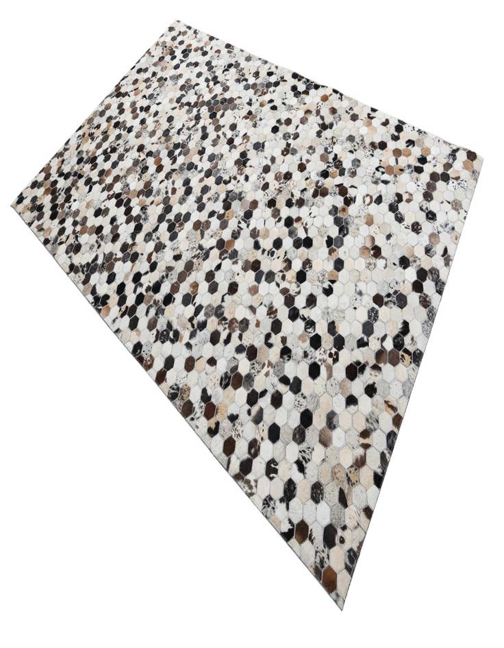 Detail image of  5' 1 x 8' Cowhide Leather Rug