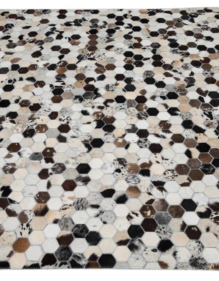 Detail image of  5' 1 x 8' Cowhide Leather Rug