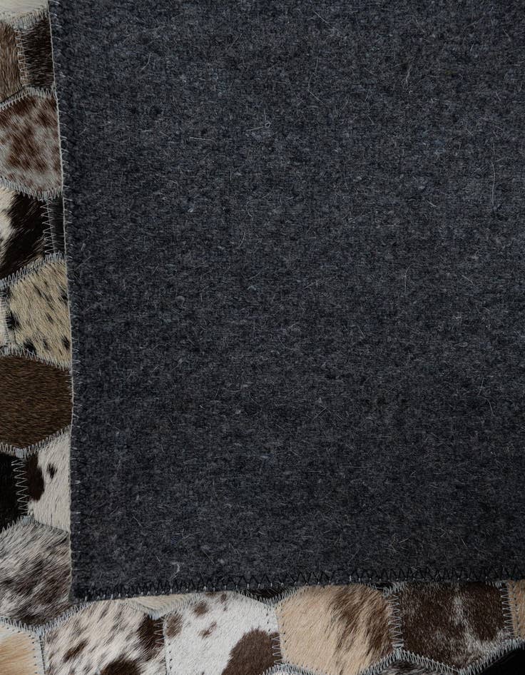 Detail image of  5' 1 x 8' Cowhide Leather Rug