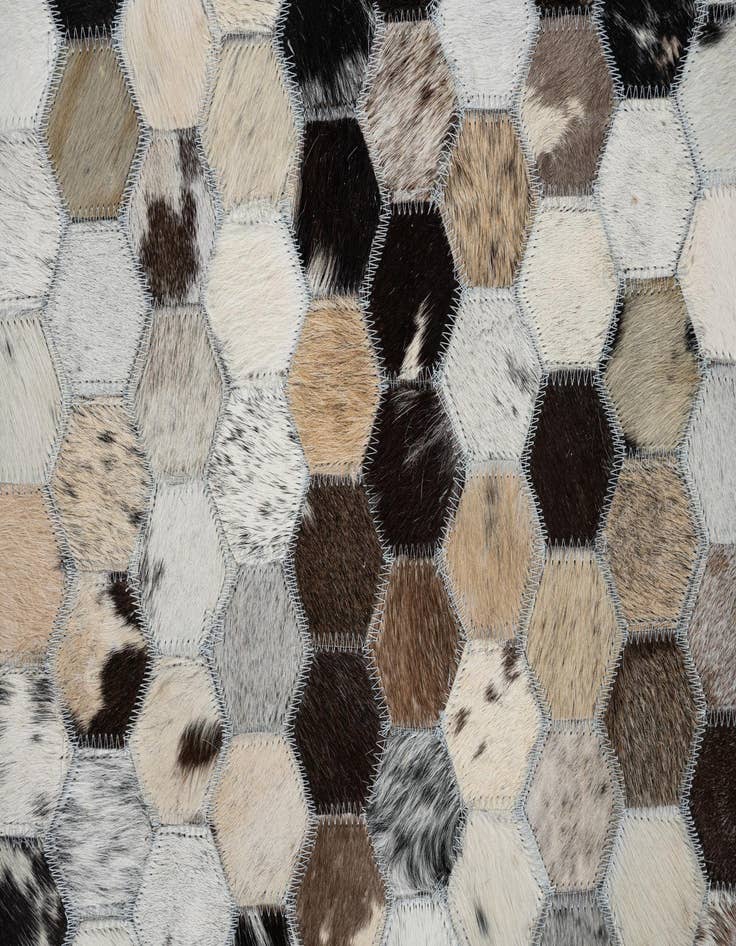 Detail image of  5' 4 x 8' Cowhide Leather Rug