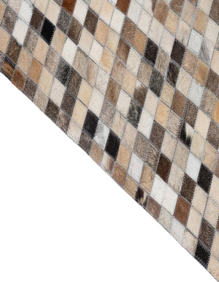 Detail image of  5' 1 x 8' Cowhide Leather Rug