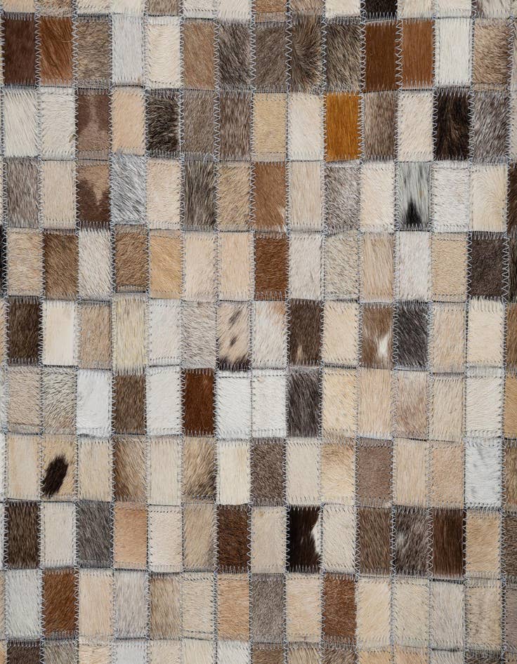 Detail image of  5' 1 x 8' Cowhide Leather Rug