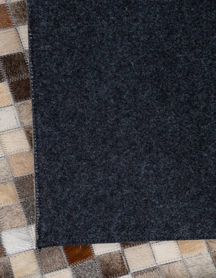 Detail image of  5' 1 x 8' Cowhide Leather Rug