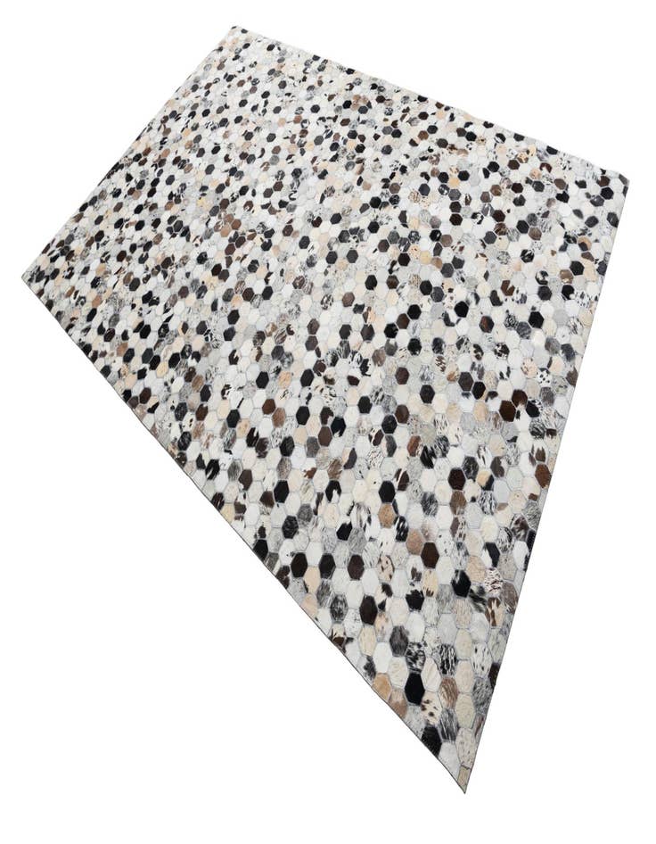 Detail image of  5' 4 x 8' Cowhide Leather Rug