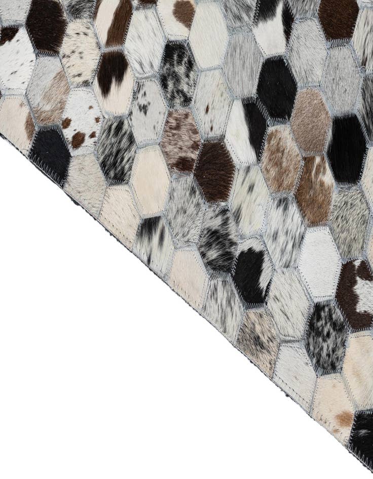 Detail image of  5' 4 x 8' Cowhide Leather Rug