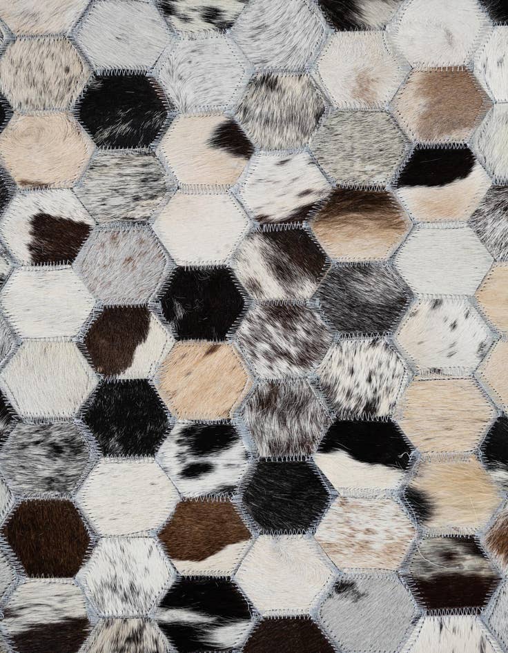 Detail image of  5' 4 x 8' Cowhide Leather Rug