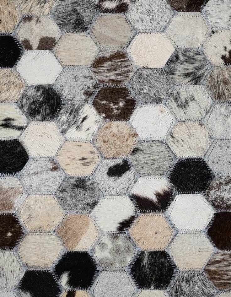 Detail image of  5' 4 x 8' Cowhide Leather Rug