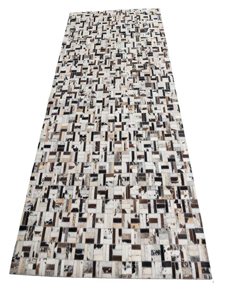 Detail image of  5' 3 x 7' 10 Cowhide Leather Rug