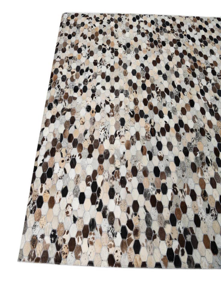 Detail image of  5' 1 x 8' Cowhide Leather Rug