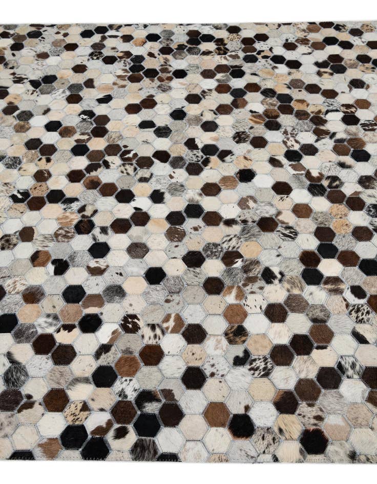 Detail image of  5' 1 x 8' Cowhide Leather Rug