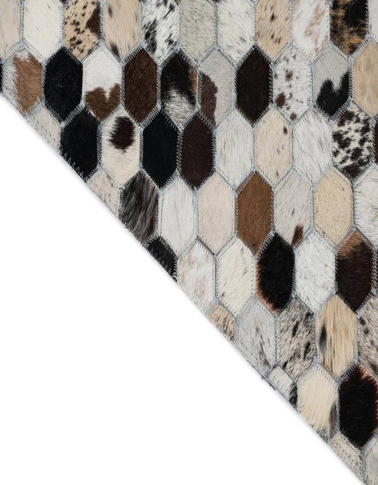 Detail image of  5' 1 x 8' Cowhide Leather Rug