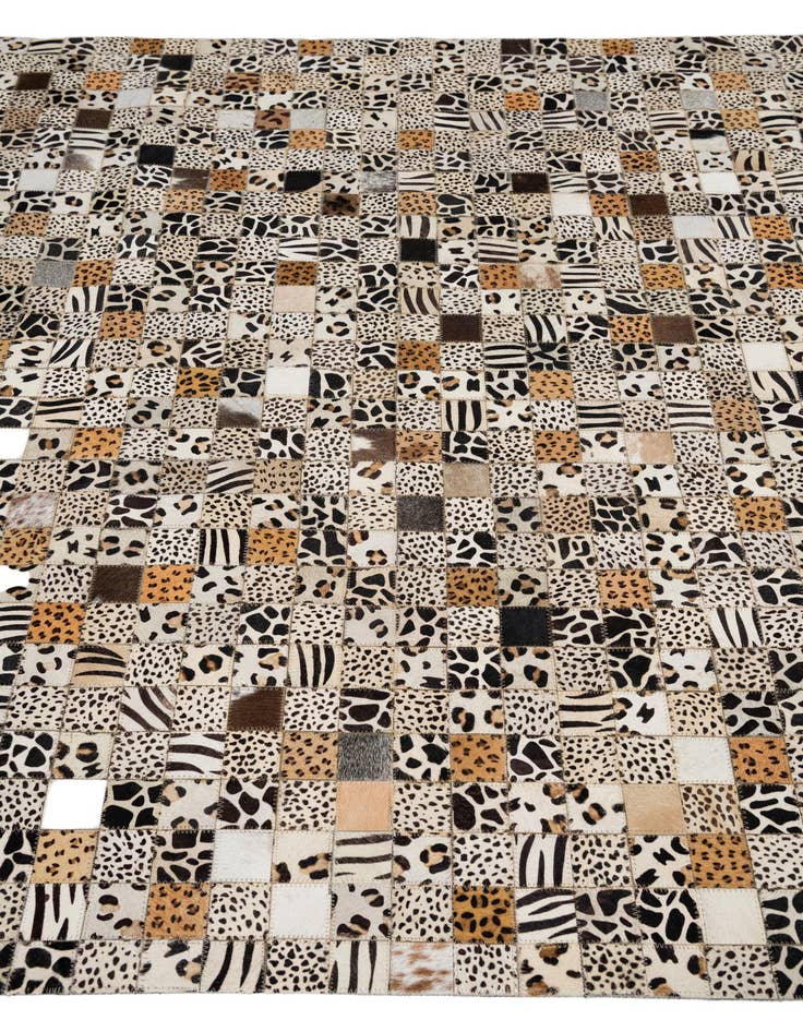 Detail image of  5' 1 x 8' Cowhide Leather Rug